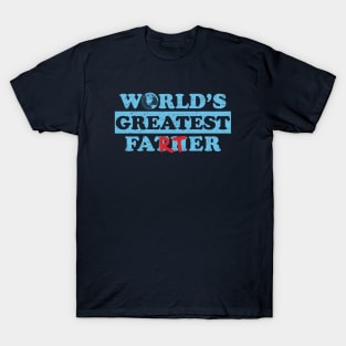 Worlds Greatest Farter (Cyan Worn) T-Shirt